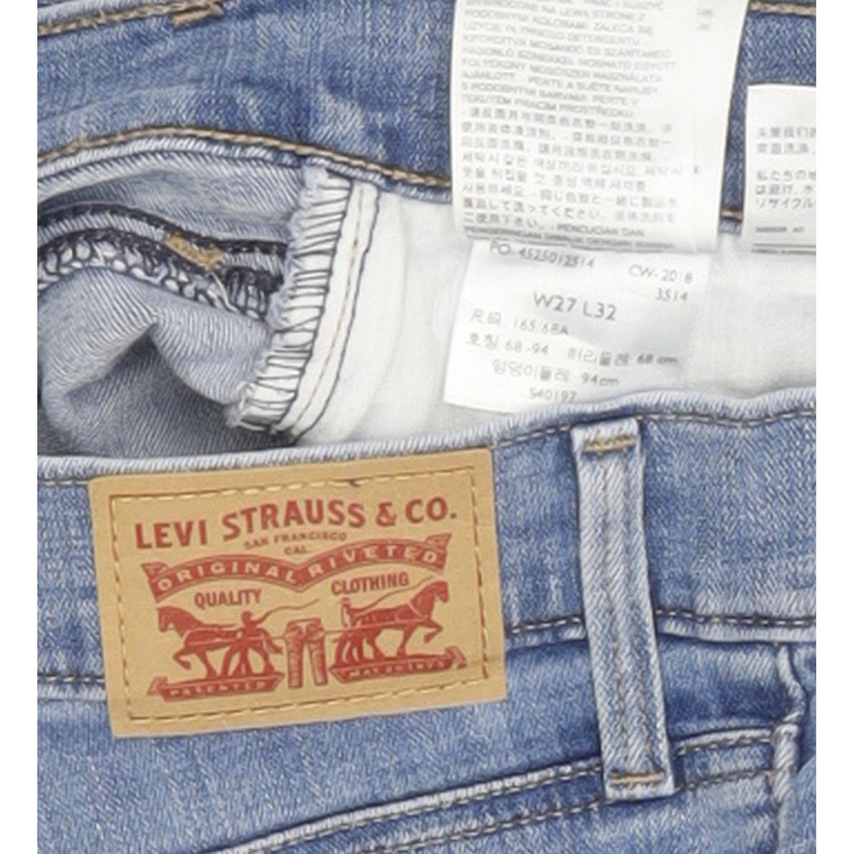 Levi's Slimming Women Blue Straight Slim Stretch Jeans W27 L29