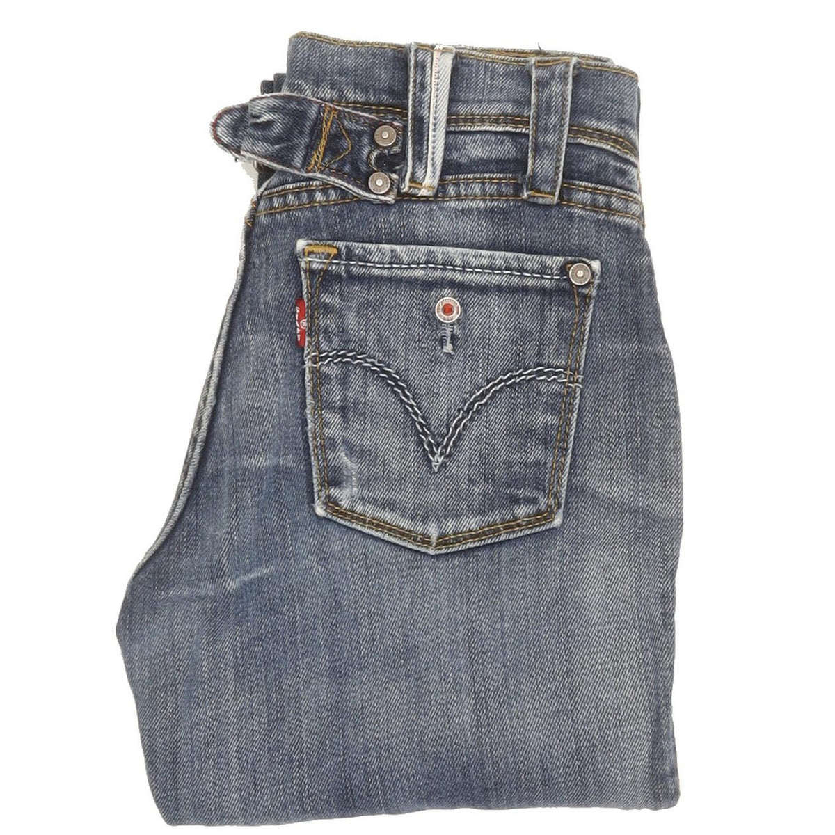 Levi's Women Blue Straight Slim Stretch Jeans W25 L31