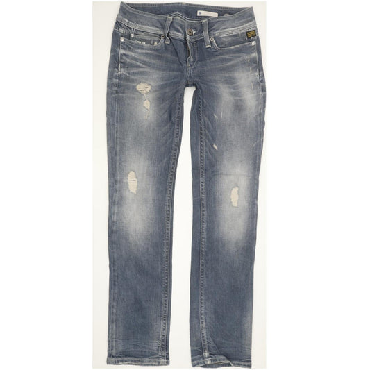 G-Star Women Blue Straight Slim Stretch Jeans W30 L32
