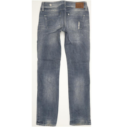 G-Star Women Blue Straight Slim Stretch Jeans W30 L32