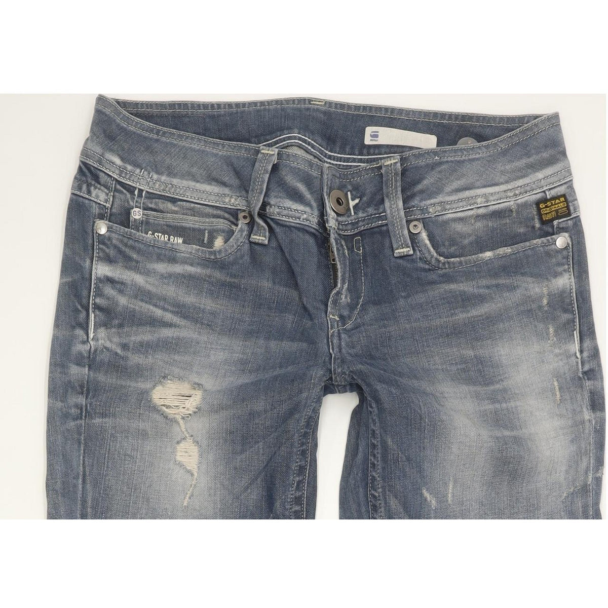 G-Star Women Blue Straight Slim Stretch Jeans W30 L32
