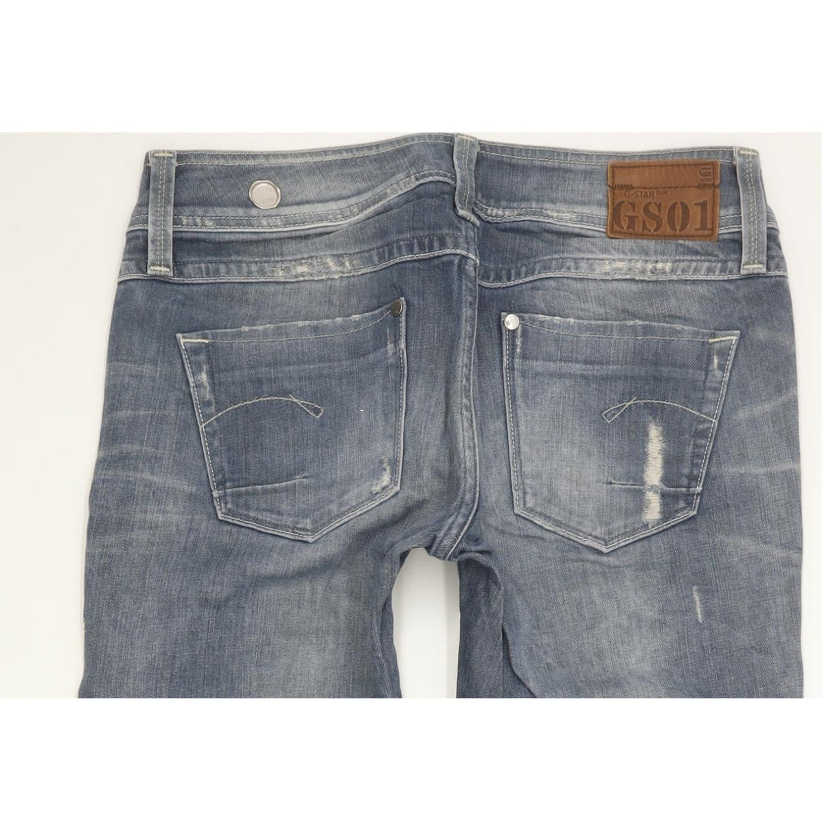 G-Star Women Blue Straight Slim Stretch Jeans W30 L32