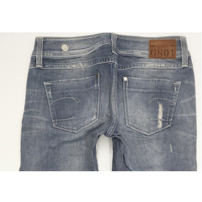 G-Star Women Blue Straight Slim Stretch Jeans W30 L32