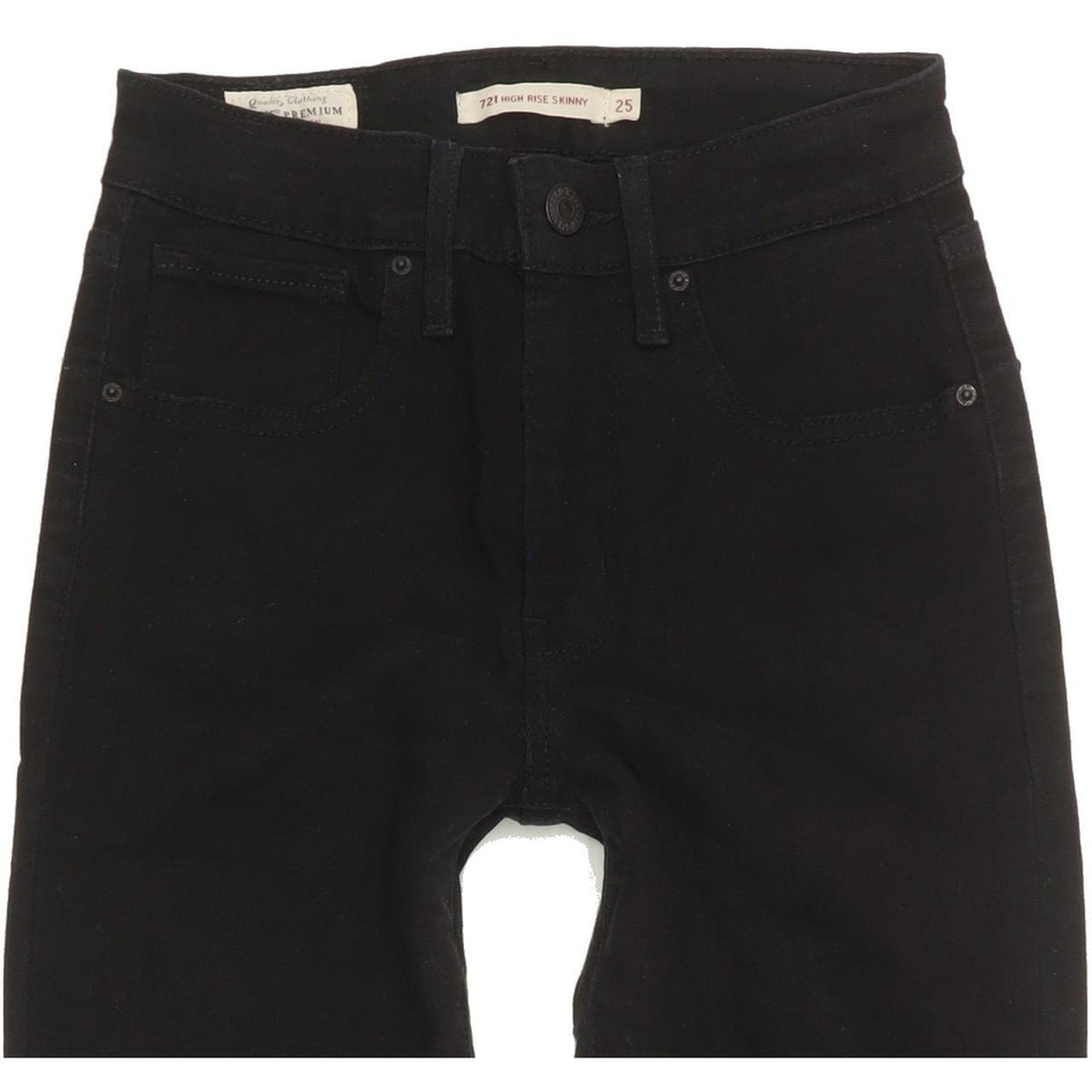 Levi's 721 Women Black Skinny Slim Stretch Jeans W25 L30