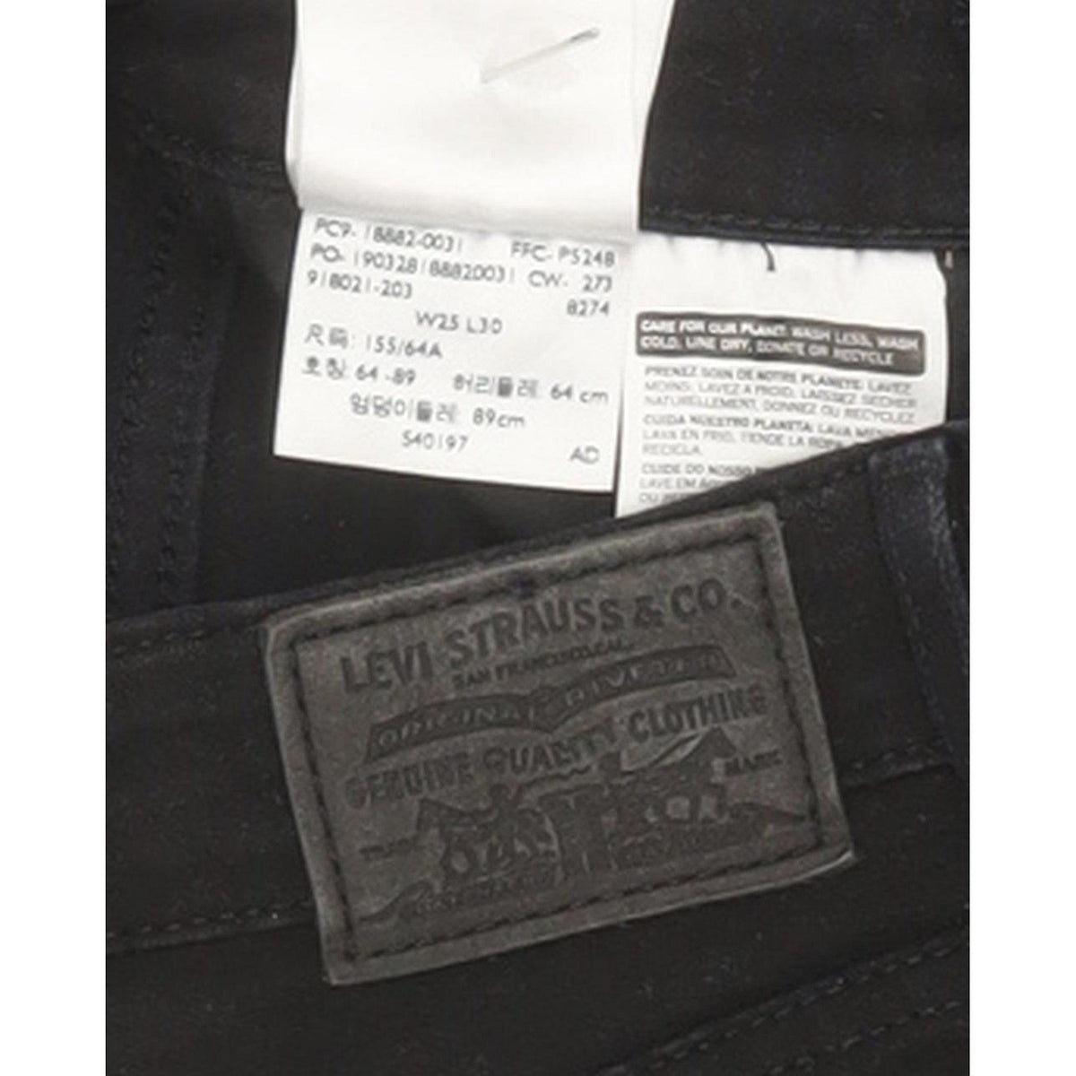 Levi's 721 Women Black Skinny Slim Stretch Jeans W25 L30