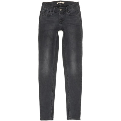 Levi's 710 Super Women Charcoal Skinny Slim Stretch Jeans W25 L30