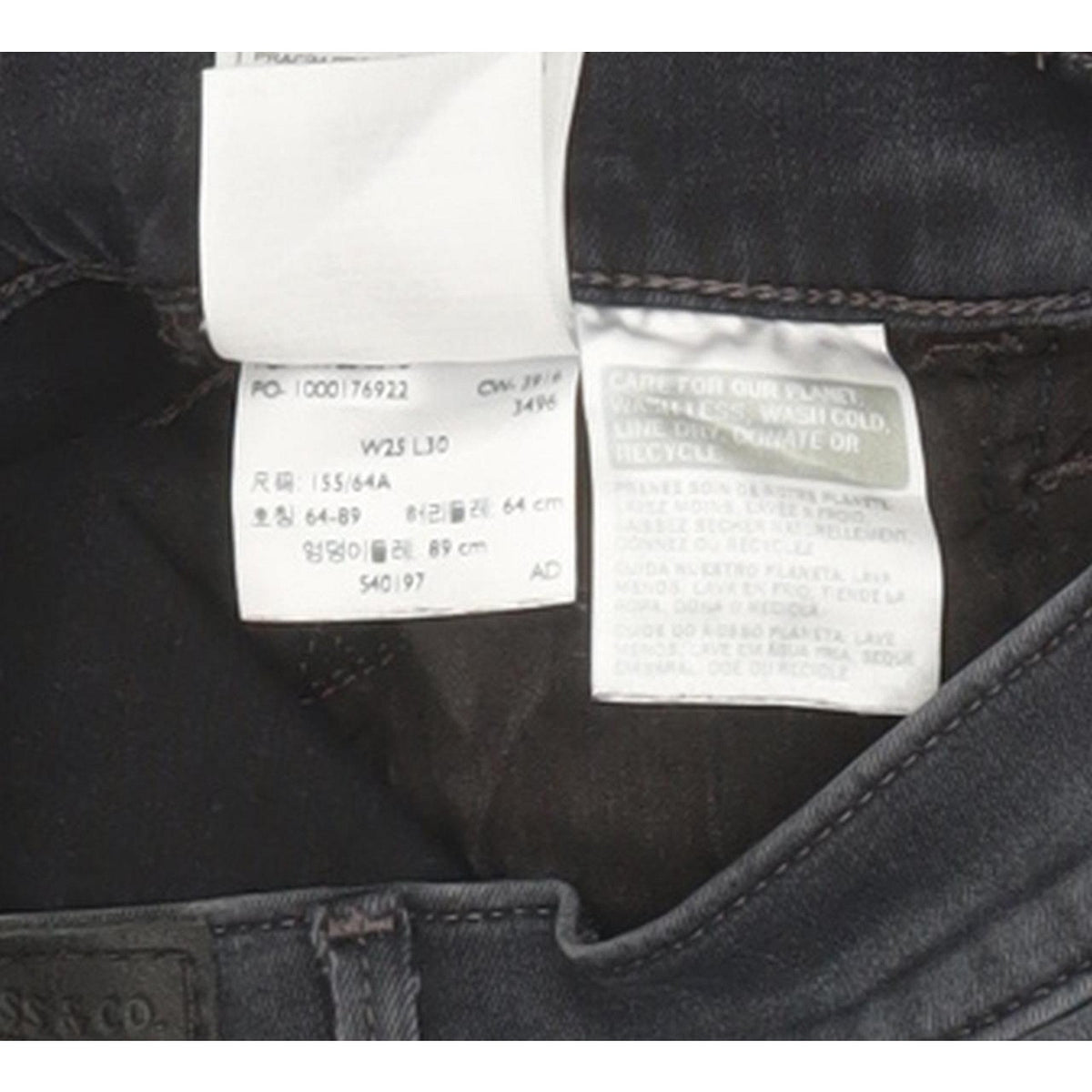 Levi's 710 Super Women Charcoal Skinny Slim Stretch Jeans W25 L30