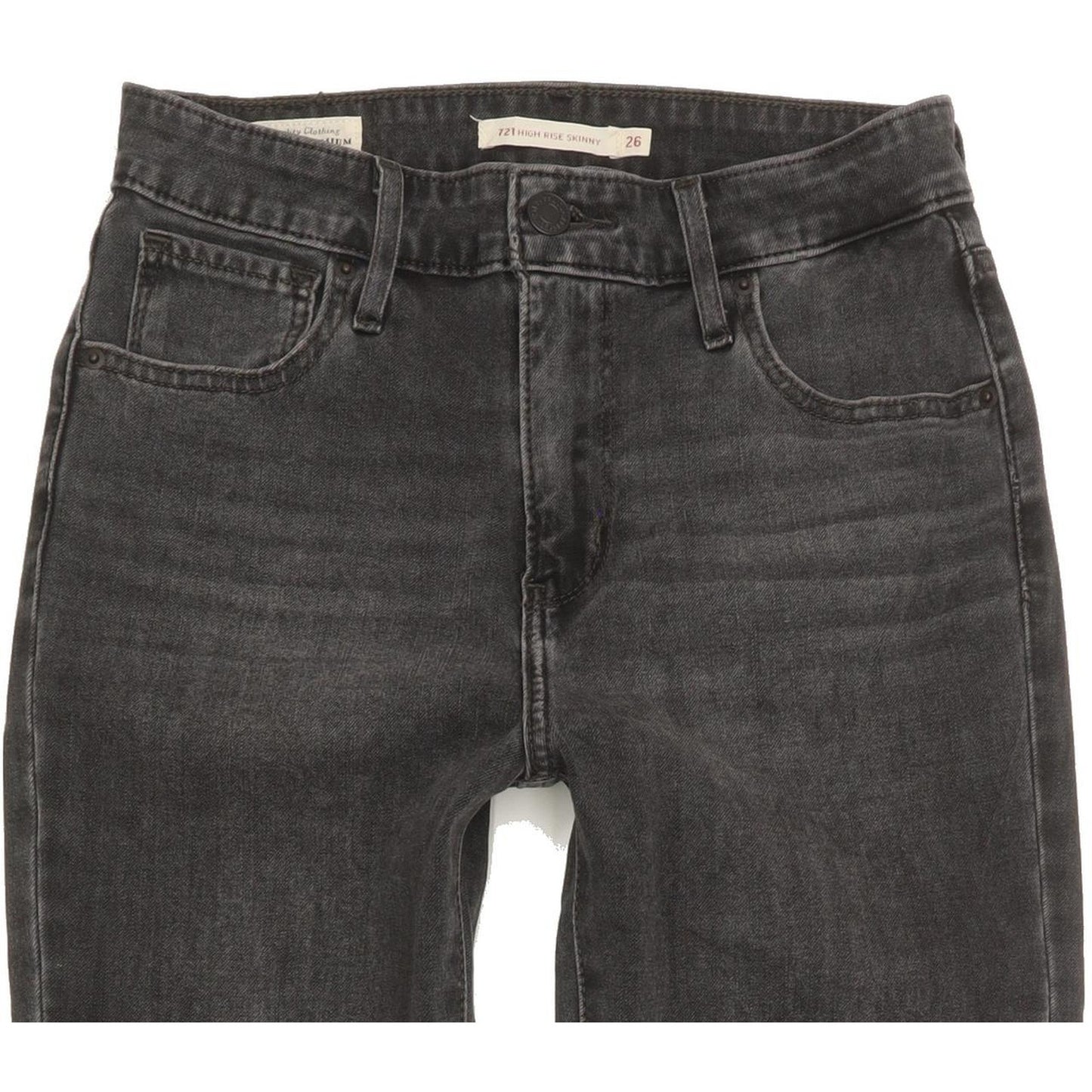 Levi's 721 Women Charcoal Skinny Slim Stretch Jeans W26 L30