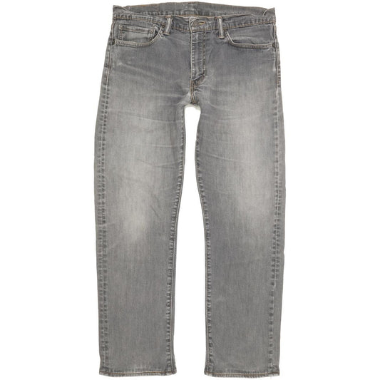 Levi's 504 Men Grey Straight Regular Stretch Jeans W34 L29