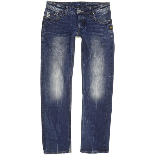 G-Star Attacc Low Men Blue Straight Slim Jeans W31 L32