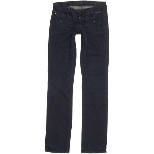 G-Star Speed Women Navy Straight Slim Stretch Jeans W28 L33