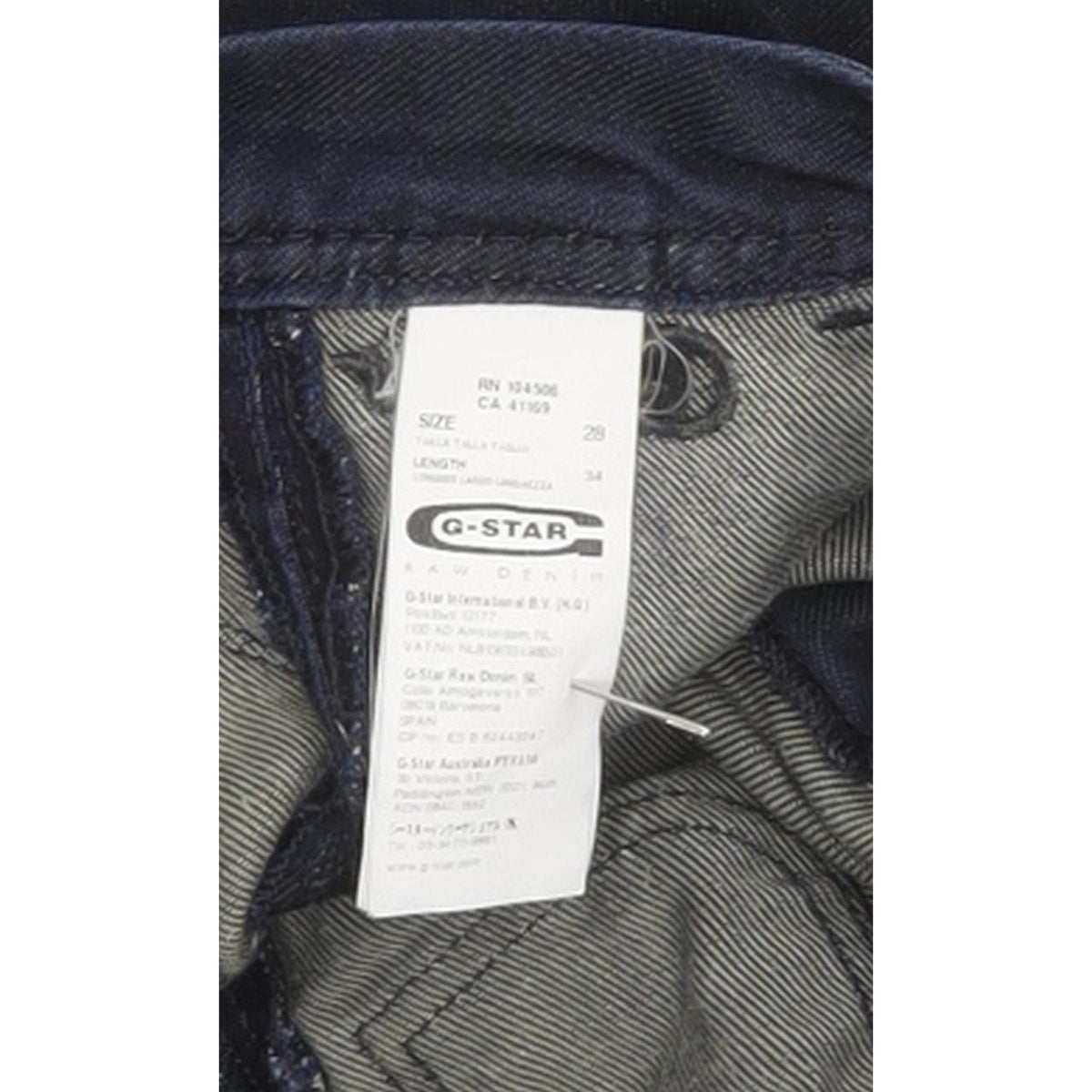 G-Star Speed Women Navy Straight Slim Stretch Jeans W28 L33
