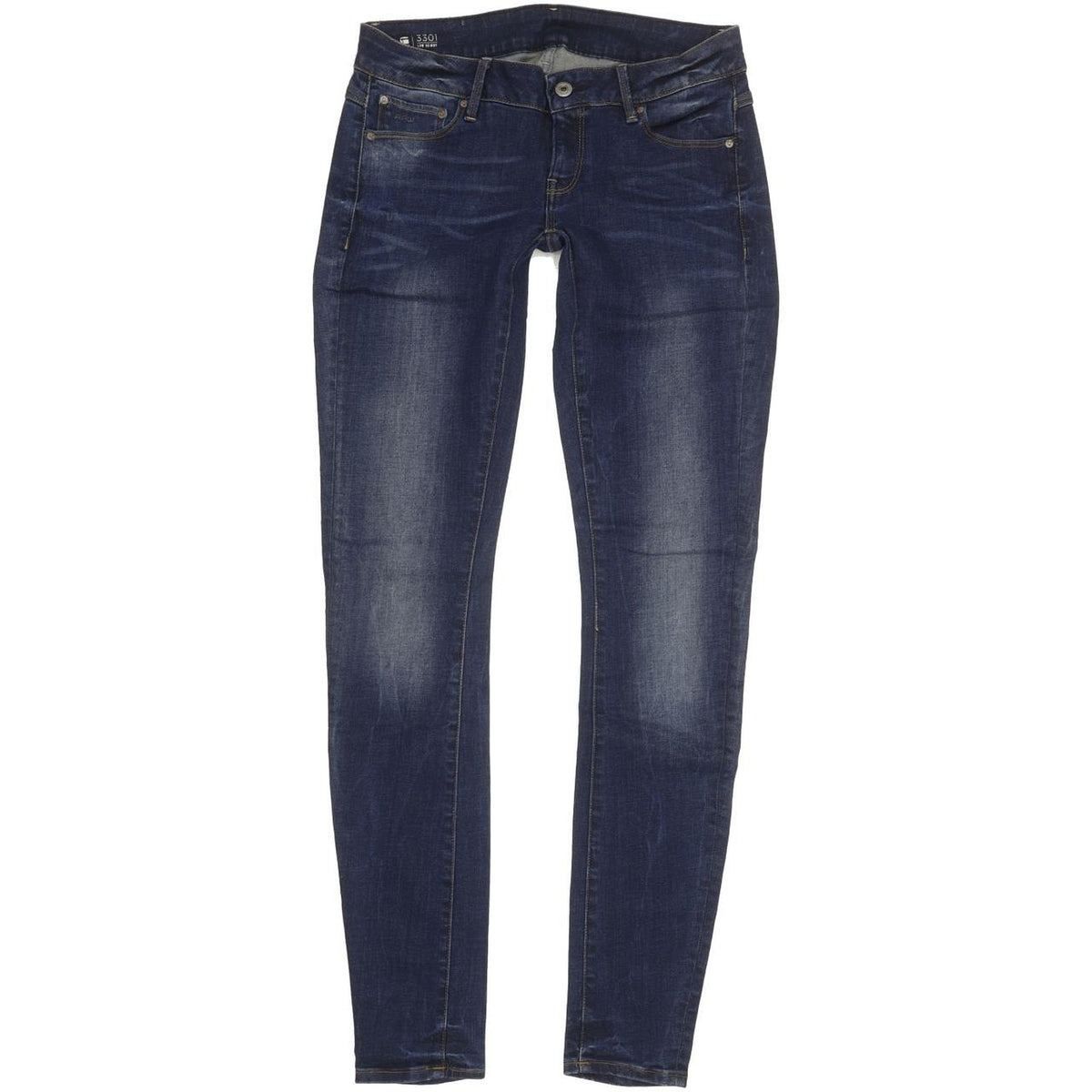 G-Star 3301 Low Women Blue Skinny Slim Stretch Jeans W29 L33
