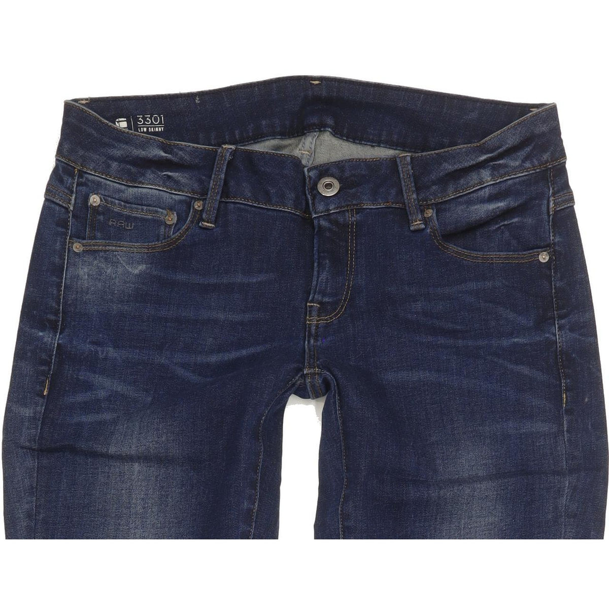 G-Star 3301 Low Women Blue Skinny Slim Stretch Jeans W29 L33