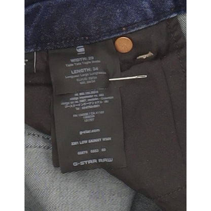 G-Star 3301 Low Women Blue Skinny Slim Stretch Jeans W29 L33