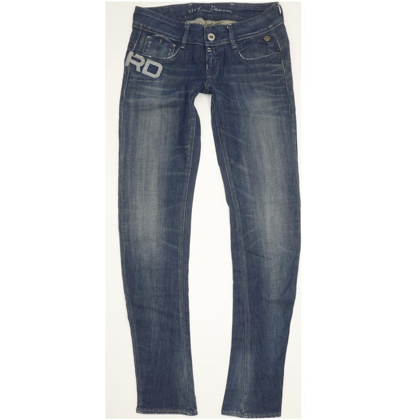 G-Star Royce Police Women Blue Skinny Slim Stretch Jeans W27 L33