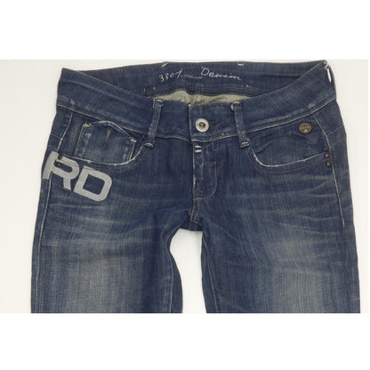 G-Star Royce Police Women Blue Skinny Slim Stretch Jeans W27 L33