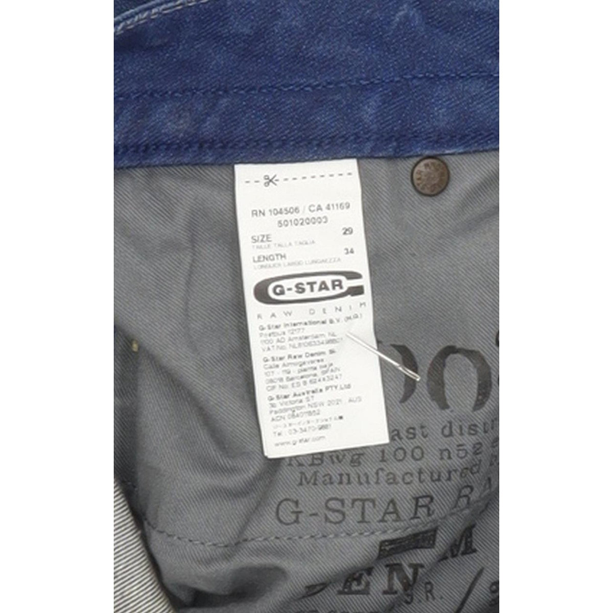 G-Star Austin Women Blue Skinny Slim Stretch Jeans W29 L34
