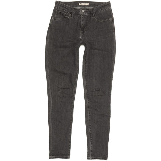 Levi's 721 Women Charcoal Skinny Slim Stretch Jeans W28 L30