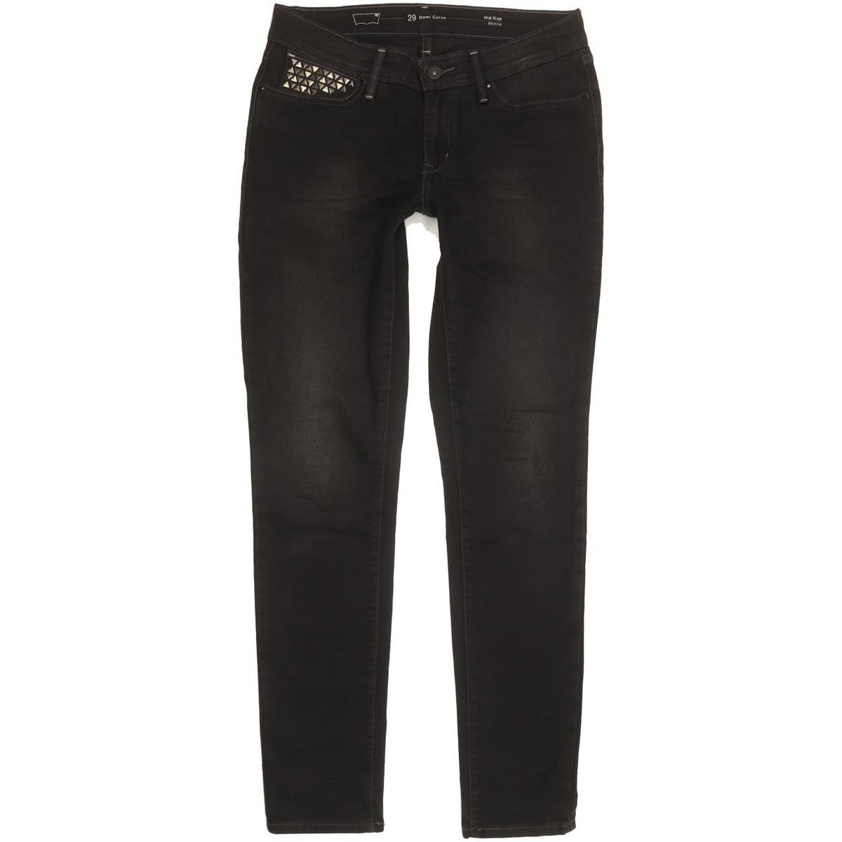 Levi's Demi Curve Women Black Skinny Slim Stretch Jeans W29 L31