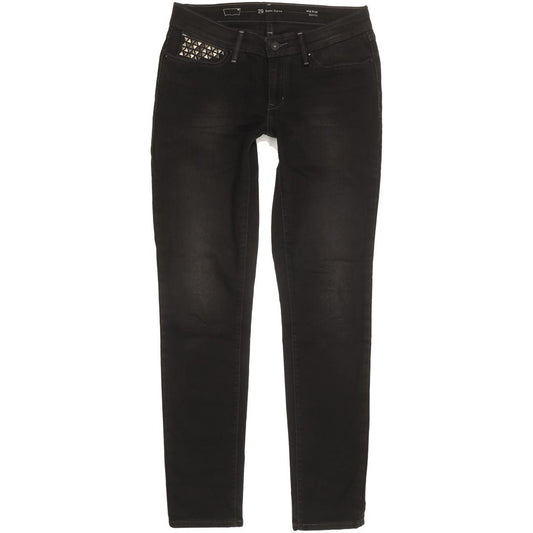 Levi's Demi Curve Women Black Skinny Slim Stretch Jeans W29 L31
