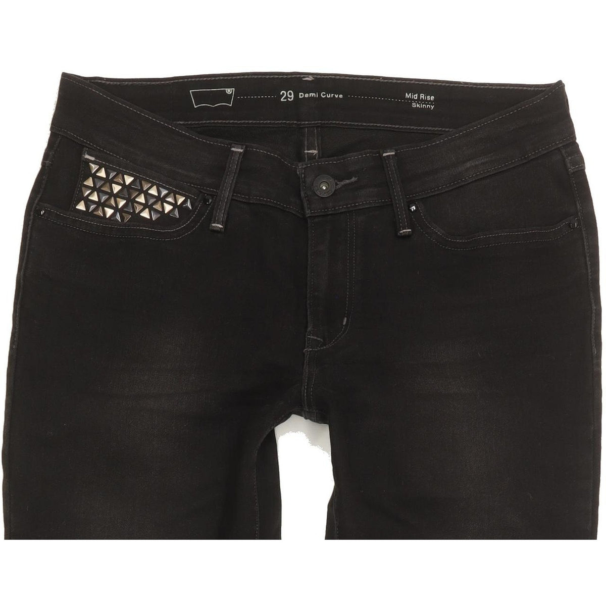 Levi's Demi Curve Women Black Skinny Slim Stretch Jeans W29 L31