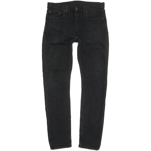 Levi's Men Black Straight Slim Stretch Jeans W32 L31