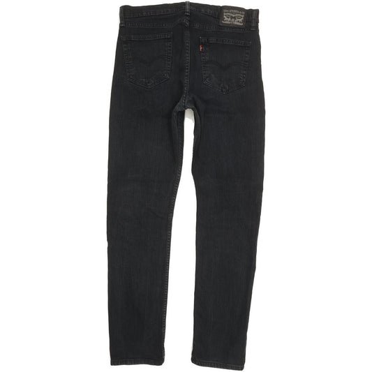 Levi's Men Black Straight Slim Stretch Jeans W32 L31