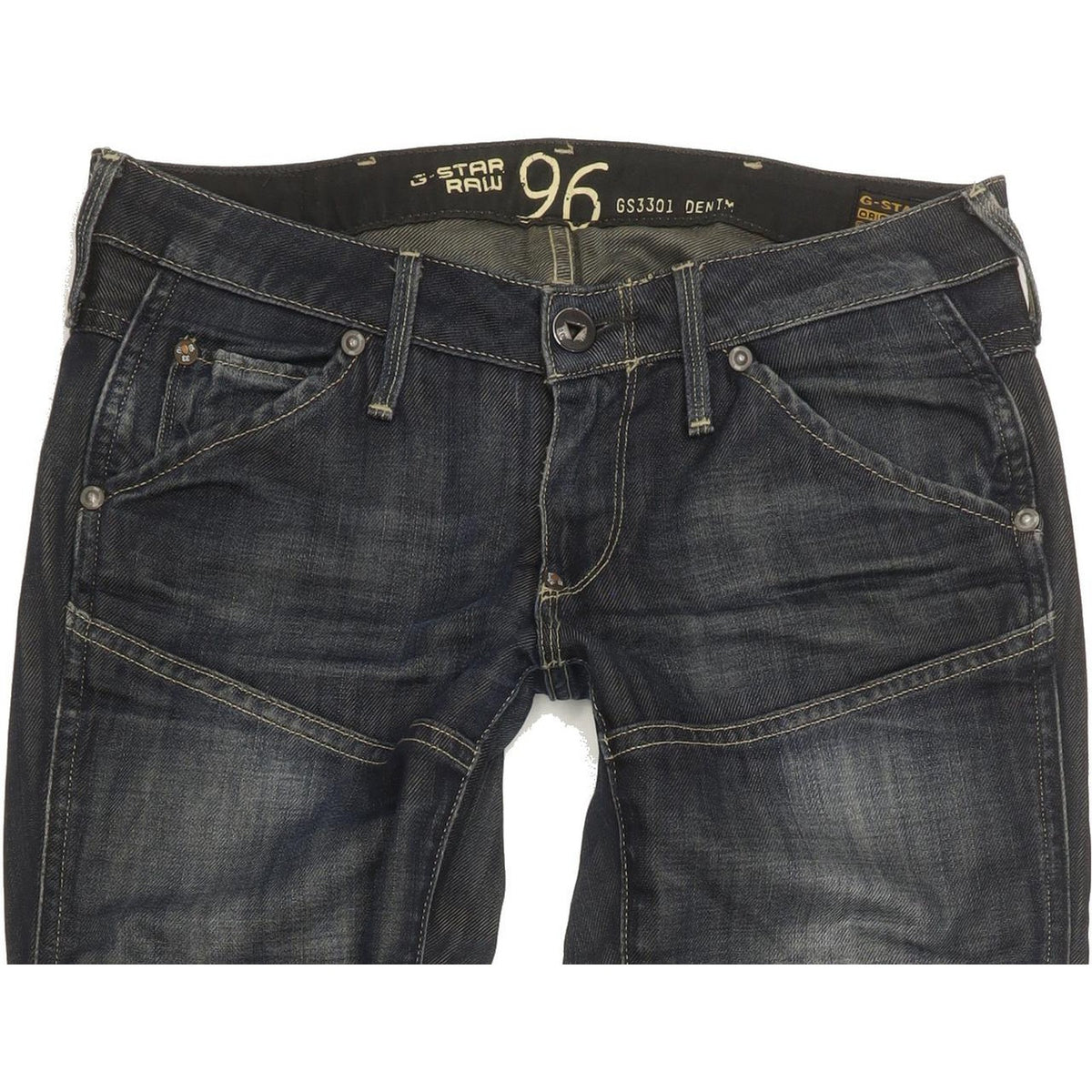 G-Star Elwood Heritage Women Blue Tapered Slim Jeans W27 L33