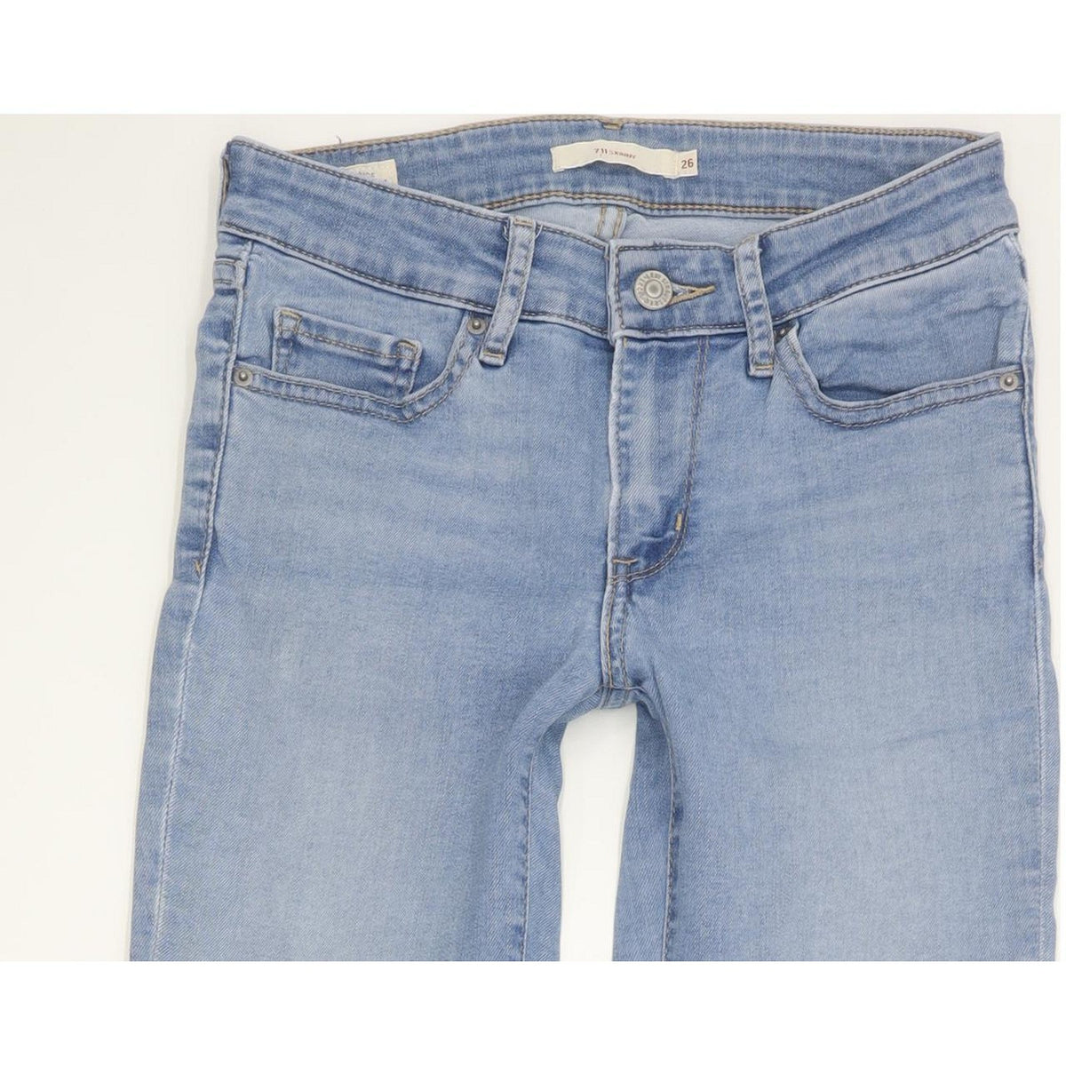 Levi's 711 Women Blue Skinny Slim Stretch Jeans W26 L32