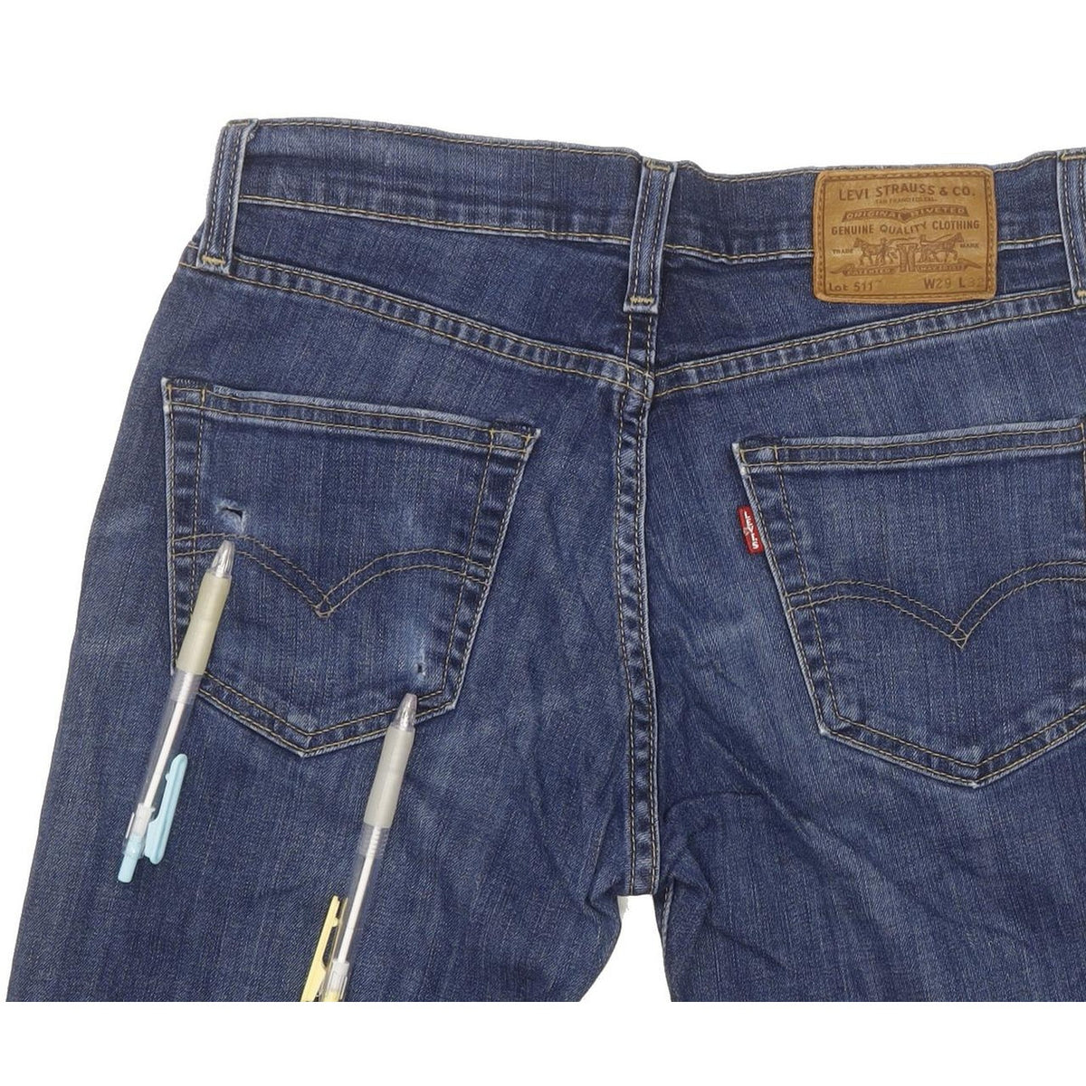 Levi's 511 Women Blue Straight Slim Stretch Jeans W29 L31
