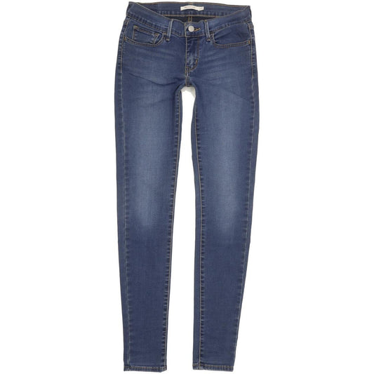 Levi's 710 Super Women Blue Skinny Slim Stretch Jeans W27 L32