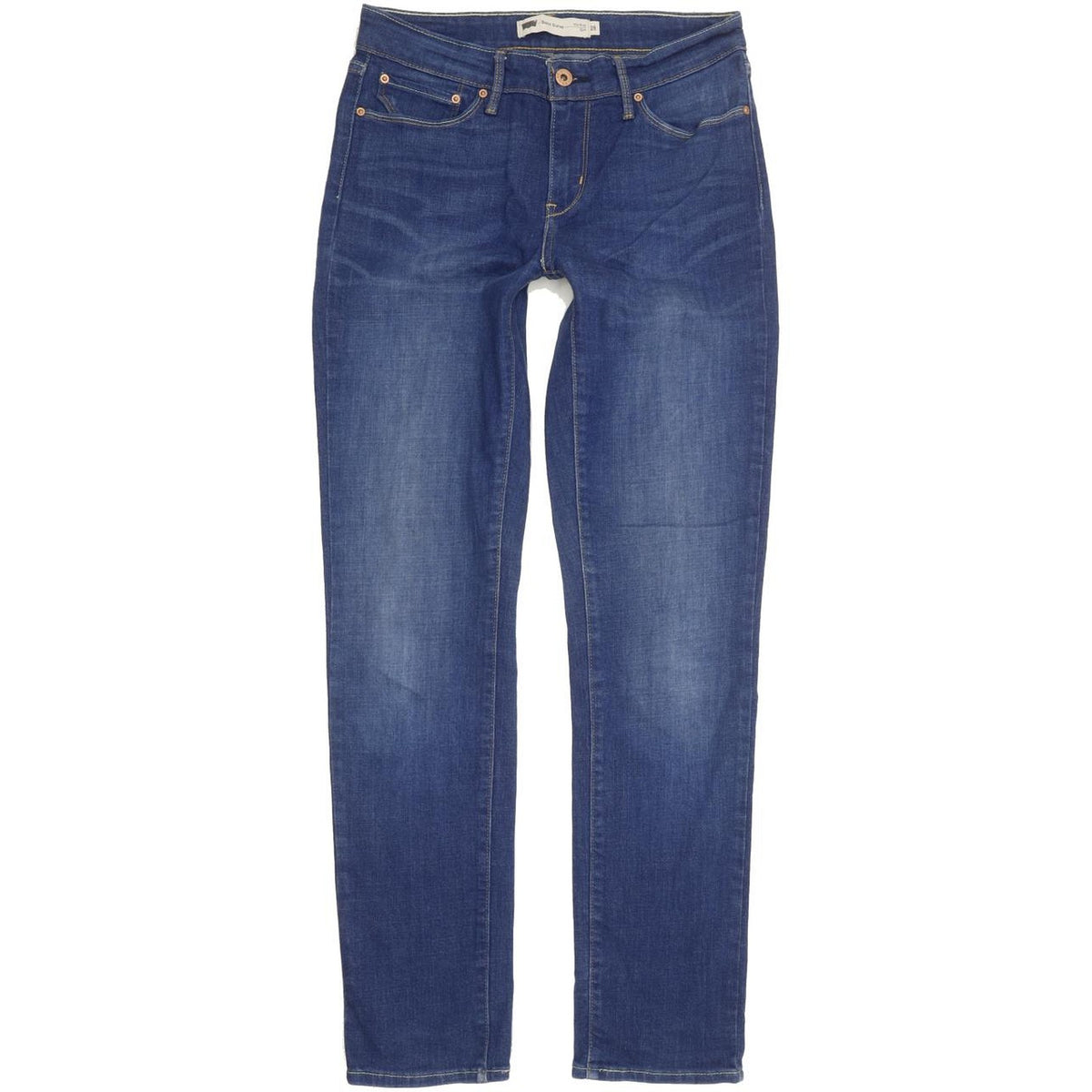 Levi's Demi Curve Women Blue Straight Slim Stretch Jeans W28 L30