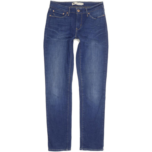 Levi's Demi Curve Women Blue Straight Slim Stretch Jeans W28 L30
