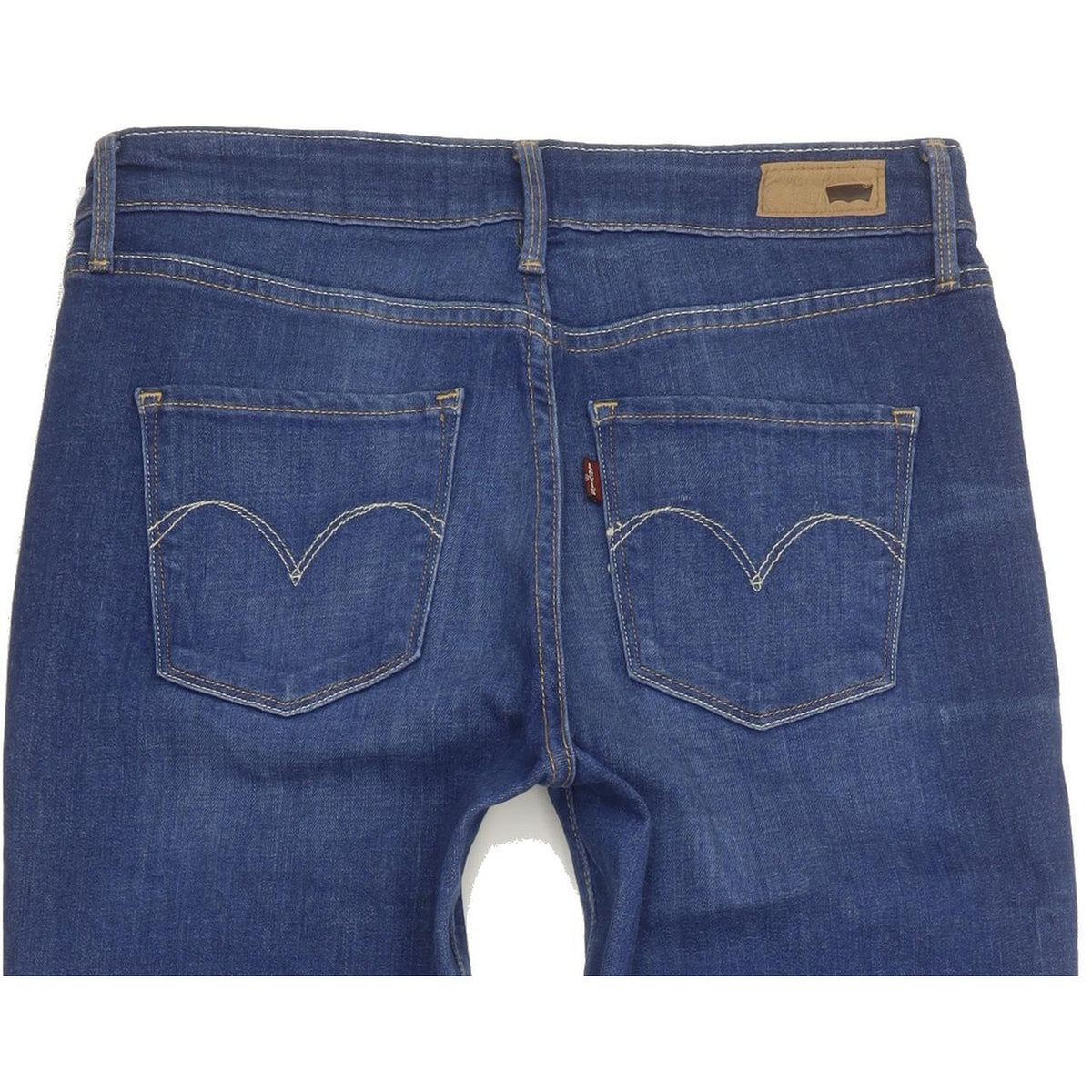 Levi's Demi Curve Women Blue Straight Slim Stretch Jeans W28 L30