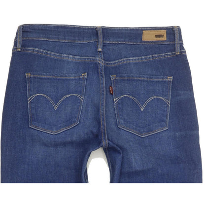 Levi's Demi Curve Women Blue Straight Slim Stretch Jeans W28 L30
