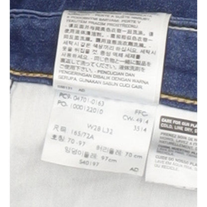 Levi's Demi Curve Women Blue Straight Slim Stretch Jeans W28 L30