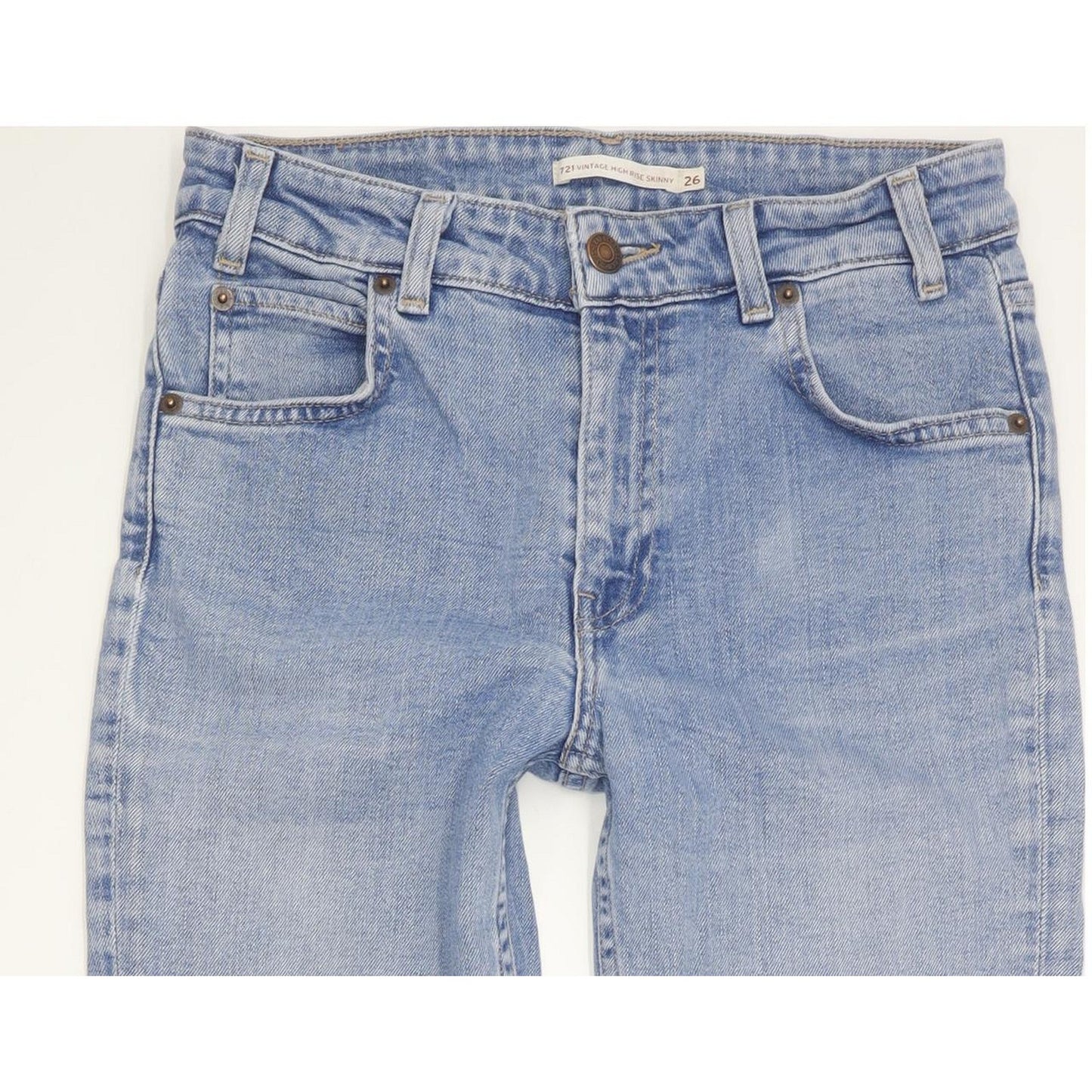 Levi's 721 Vintage Women Blue Skinny Slim Stretch Jeans W26 L29