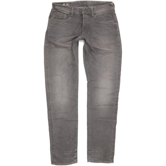 G-Star 3301 Men Grey Tapered Regular Jeans W33 L34