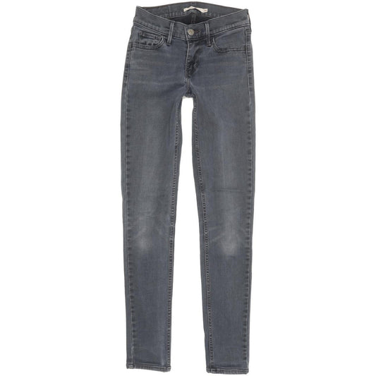 Levi's 710 Super Women Blue Skinny Slim Stretch Jeans W24 L28