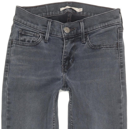 Levi's 710 Super Women Blue Skinny Slim Stretch Jeans W24 L28