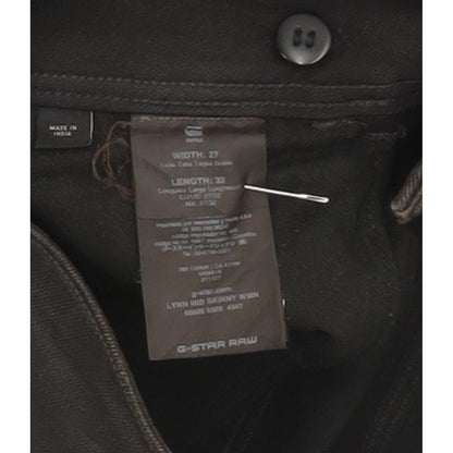 G-Star Lynn Mid Women Black Skinny Slim Stretch Jeans W27 L32