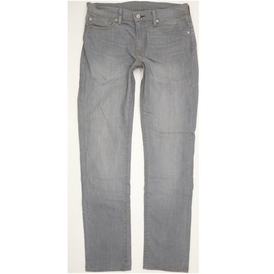 Levi's 511 Men Grey Straight Slim Stretch Jeans W33 L33