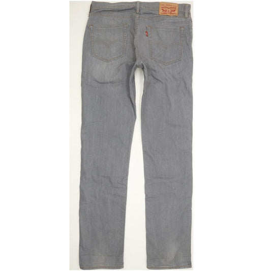 Levi's 511 Men Grey Straight Slim Stretch Jeans W33 L33
