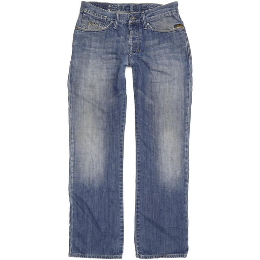 G-Star Coder Men Blue Straight Slim Jeans W32 L32