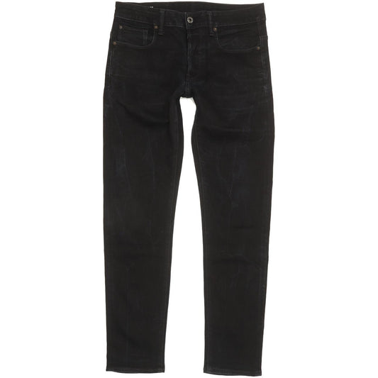 G-Star 3301 Men Navy Straight Slim Stretch Jeans W31 L31