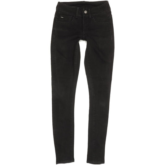 G-Star Lynn d-Mid Women Black Skinny Slim Stretch Jeans W28 L33
