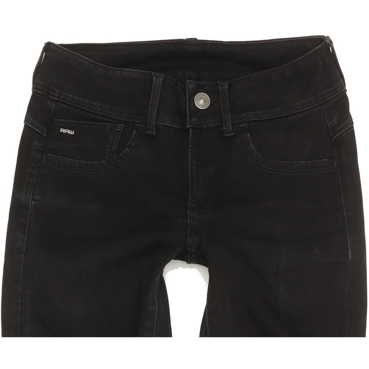 G-Star Lynn d-Mid Women Black Skinny Slim Stretch Jeans W28 L33