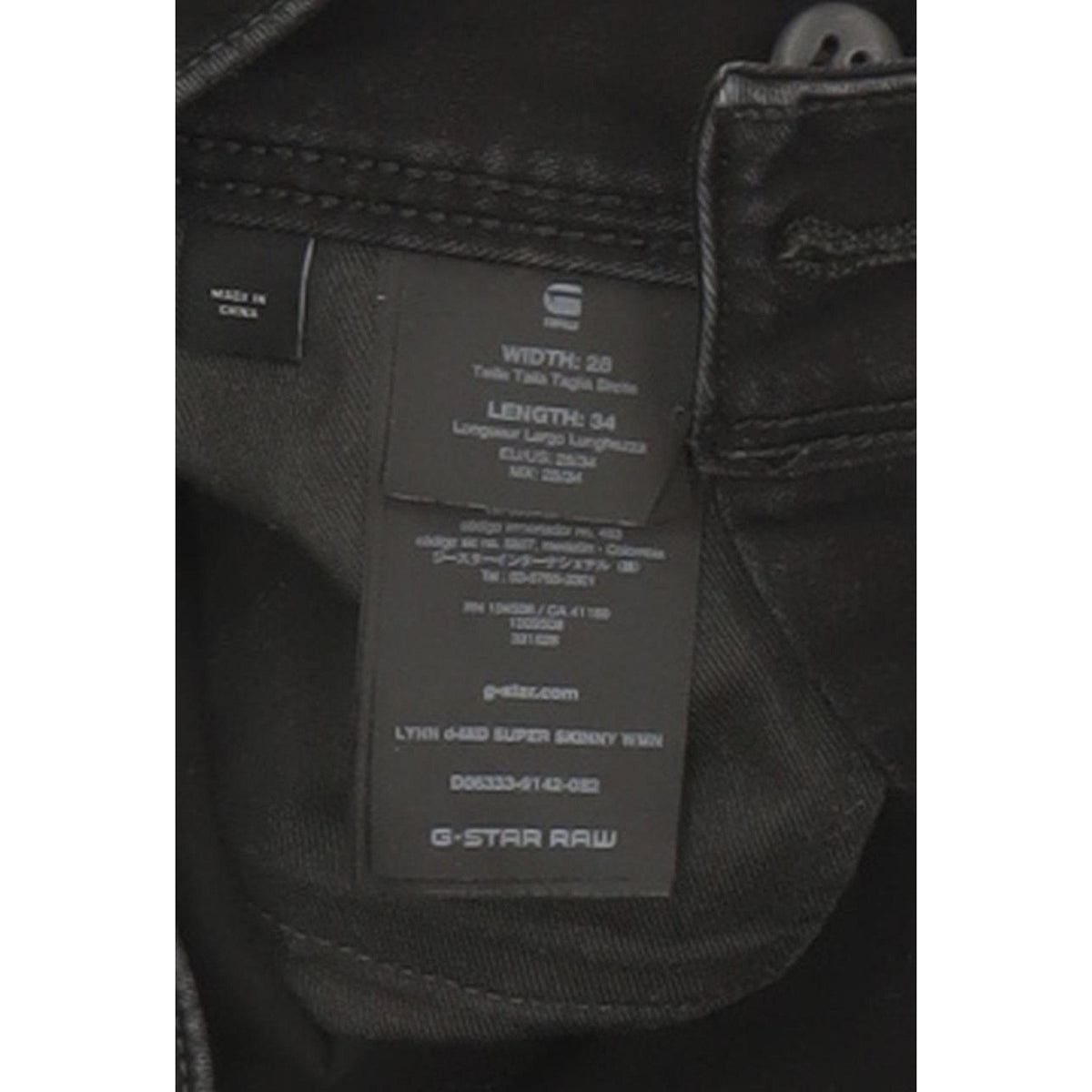 G-Star Lynn d-Mid Women Black Skinny Slim Stretch Jeans W28 L33