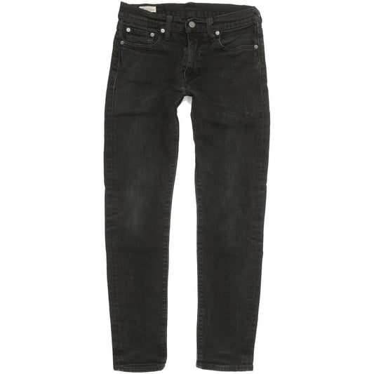 Levi's 512 Men Black Tapered Slim Stretch Jeans W29 L28